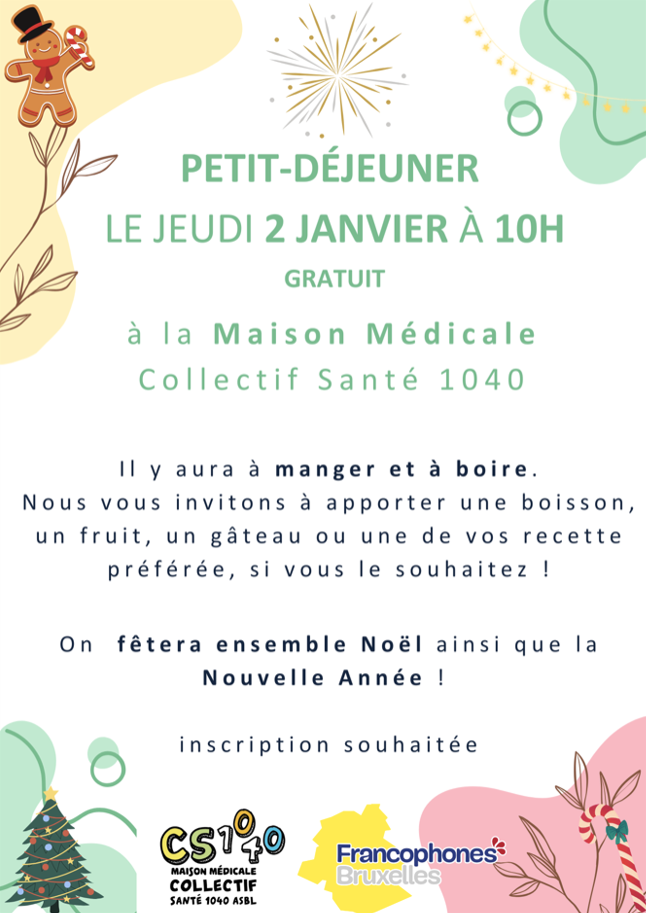 Affiche petit déjeuner 2 janvier